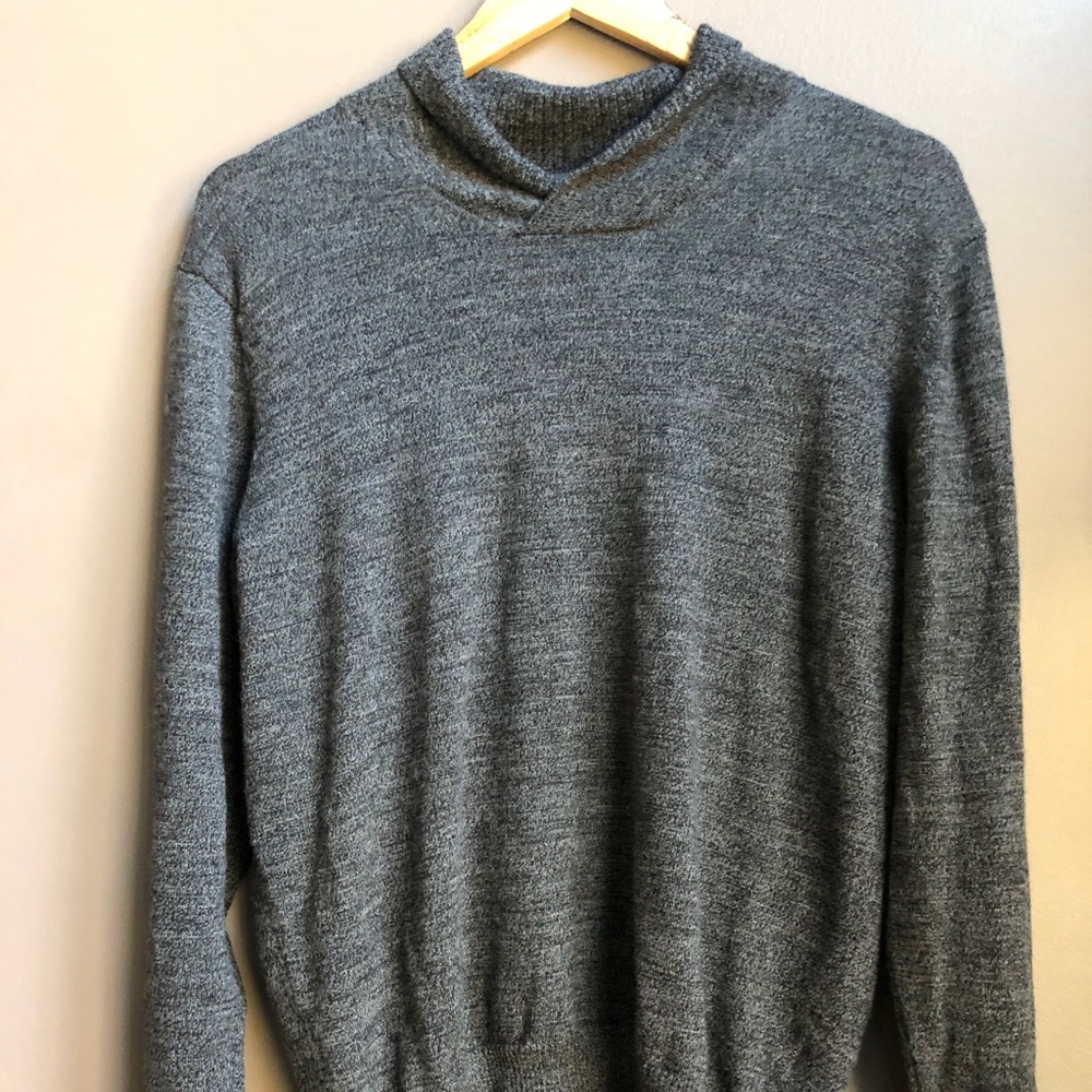 Cullen gray men’s wool cowl neck sweater large